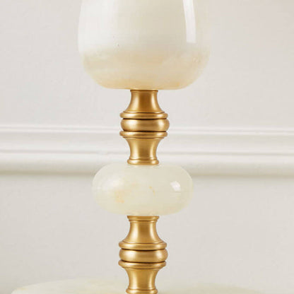 Modern Light Luxury Fabric Fringed Horn 1-Light Table Lamp