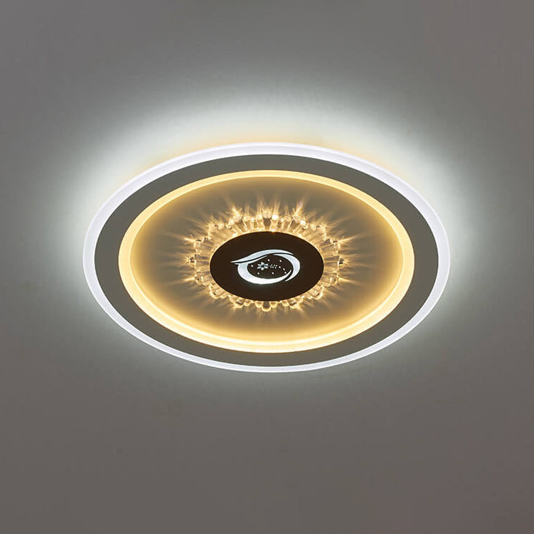مصباح LED دائري بسيط من الأكريليك للتركيب على السطح 