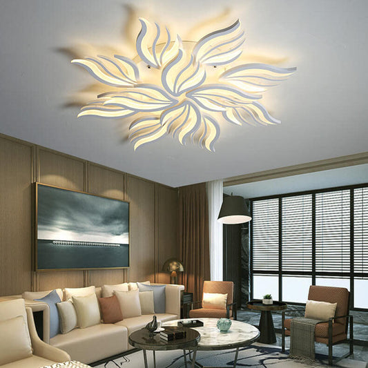 Modern Creative Personality Acrylic Flower Shape LED Semi-Flush Mount Ceiling Light
