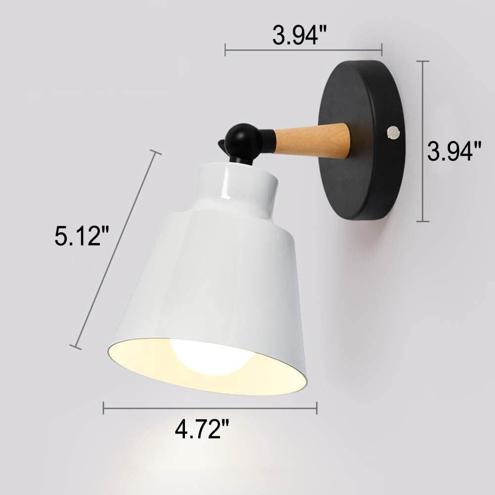 Nordic Simple Macaron Color Solid Wood 1-Light Wall Sconce Lamp