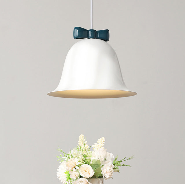 Nordic Minimalist Bells Bow Tie Iron 1-Light Pendant Light