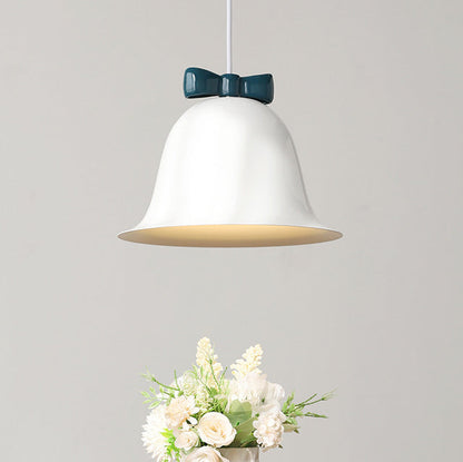 Nordic Minimalist Bells Bow Tie Iron 1-Light Pendant Light