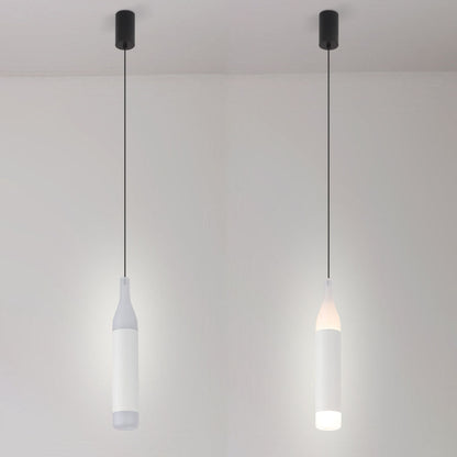 Scandinavian Modern Creative Wine Bottle Aluminum Acrylic LED Pendant Light
