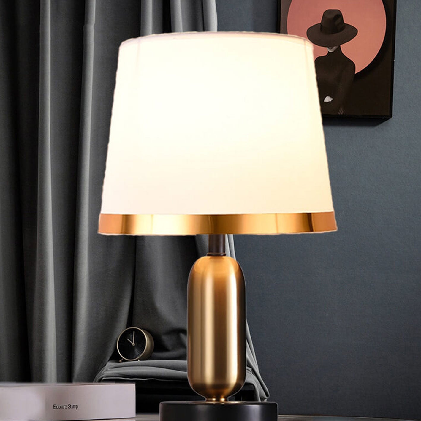 European Retro Fabric 1-Light Table Lamp