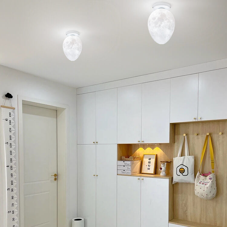 Nordic Creative Egg Design 1-Light Semi-Flush Mount Ceiling Light