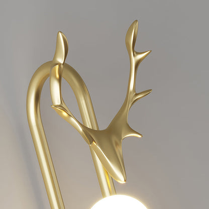 مصباح حائط LED دائري فاخر من Nordic Light بتصميم قرون الغزال 