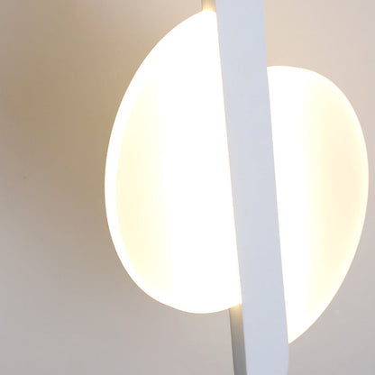 مصباح LED دائري نصف دائري من الأكريليك بتصميم بسيط وعصري، مناسب لجانب السرير 