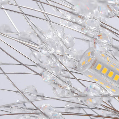 Modern Creative Dandelion Shade Crystal  Aluminum  Marble Base 8/9-Light Standing Floor Lamp