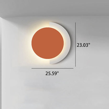 Nordic Postmodern Solid Color Wrought Iron Acrylic LED Wall Sconce Lamp