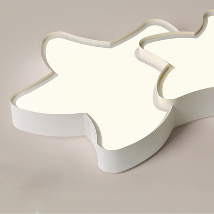 Modern Simplicity Iron Acrylic Star Shade LED Flush Mount Ceiling Light For Living Room
