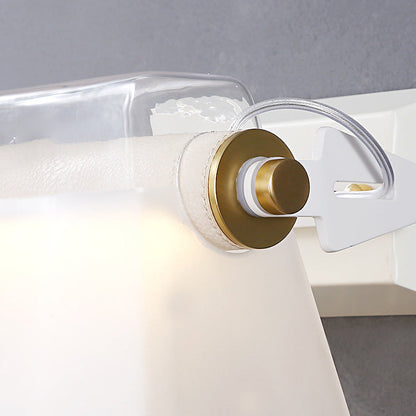 Modern Art Deco Glass Handbag Shape Iron LED Table Lamp For Bedroom