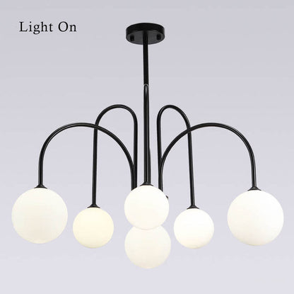 Glass Ball 6-8 Light Arch Chandeliers