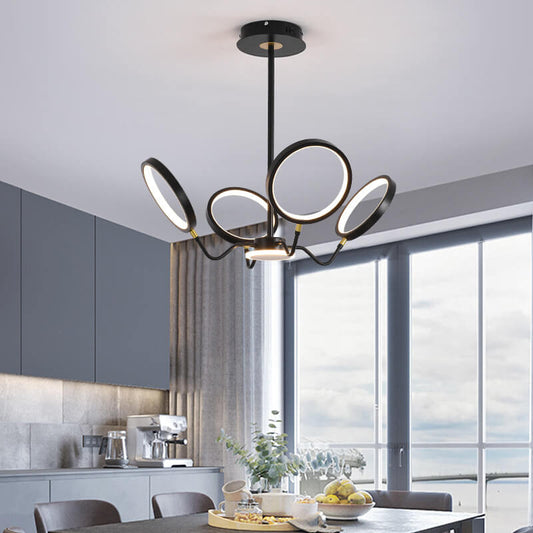 Simple Circle 5-Light LED Chandeliers