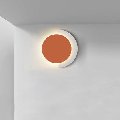 Nordic Postmodern Solid Color Wrought Iron Acrylic LED Wall Sconce Lamp