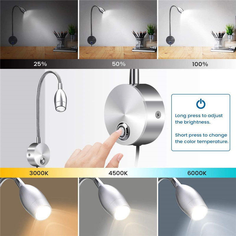 مصباح حائطي حديث مزود بمنفذ USB LED 
