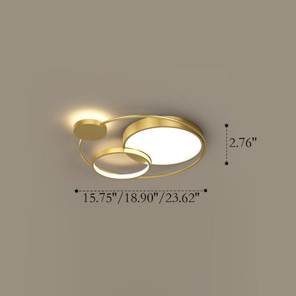 Creative Modern Circle Aluminum LED Flush Mount Ceiling Light