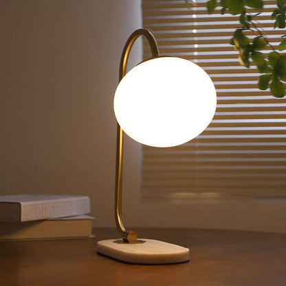 Nordic Minimalist Nostalgic Glass Sphere 1-Light Table Lamp