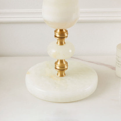 Modern Light Luxury Fabric Fringed Horn 1-Light Table Lamp