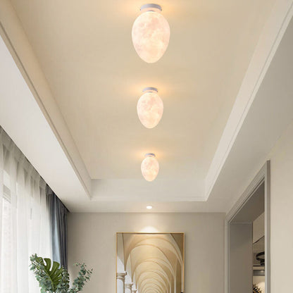 Nordic Creative Egg Design 1-Light Semi-Flush Mount Ceiling Light