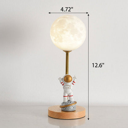 Nordic Creative 3D Printed Moon 1-Light Decorative Table Lamp