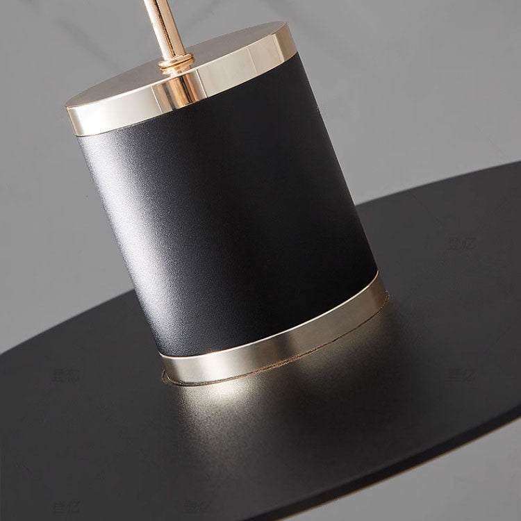Modern Minimalist Cylinder Flying Saucer Hardware LED Pendant Light For Living Room