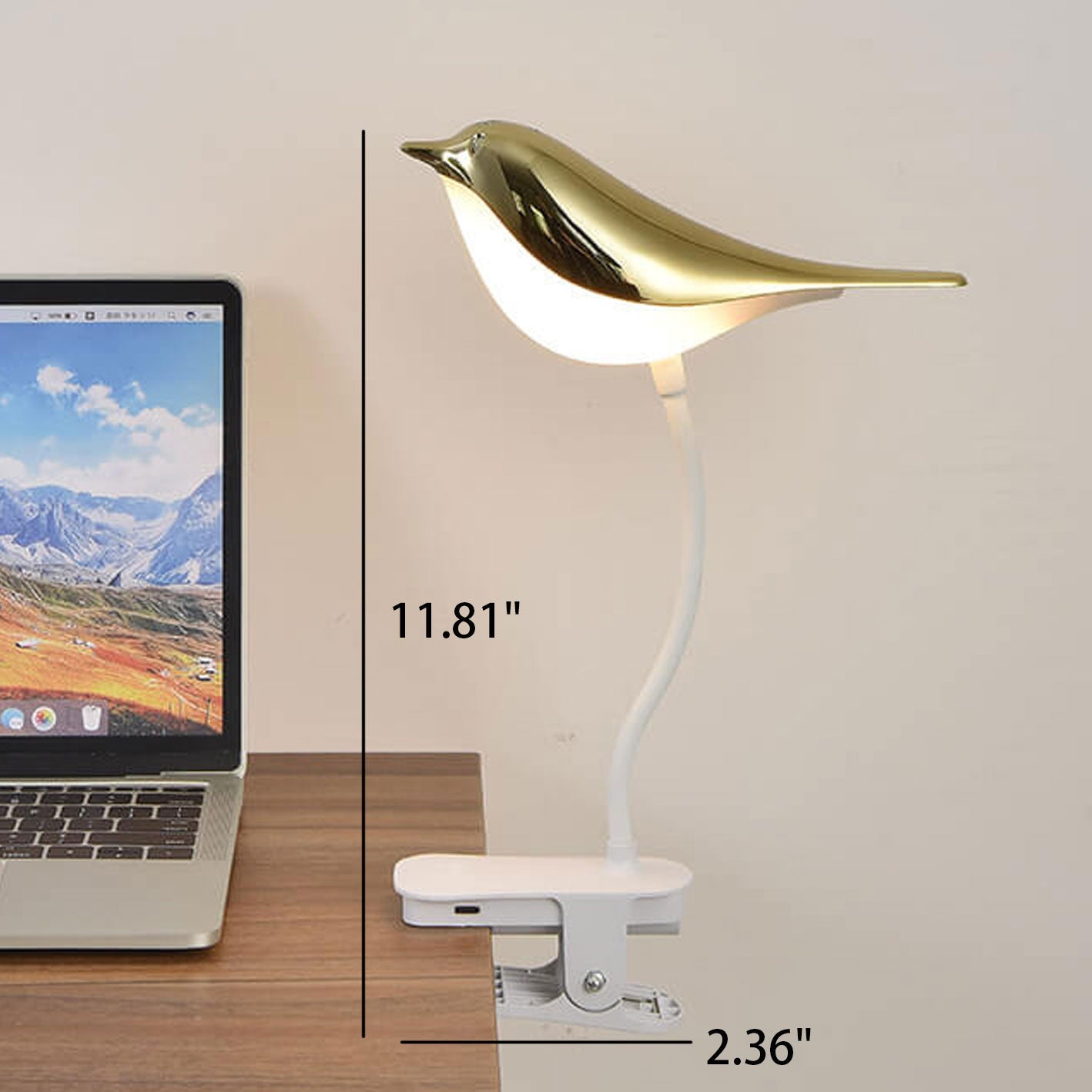 Nordic Creative Bird Clip USB Charging LED Night Light Table Lamp