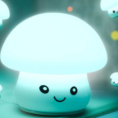 Creative Cartoon Mushroom Silicone Night Light LED Table Lamp