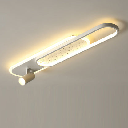 مصباح LED مستطيل الشكل مصنوع من الحديد الأكريليك بتصميم عصري بسيط، مثبت في السقف للممر 