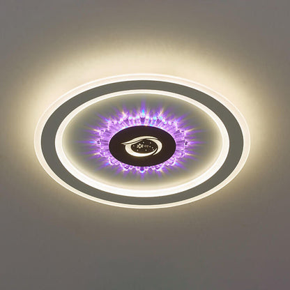 مصباح LED دائري بسيط من الأكريليك للتركيب على السطح 