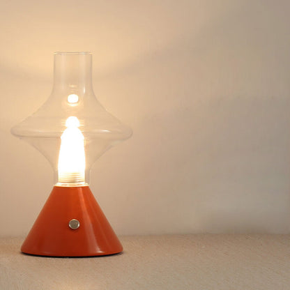 Nordic Retro High Boron Glass USB Charging LED Night Light Table Lamp