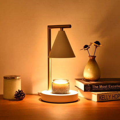 Simple Cone Shade Right Angle Arm 1-Light Melting Wax Table Lamp
