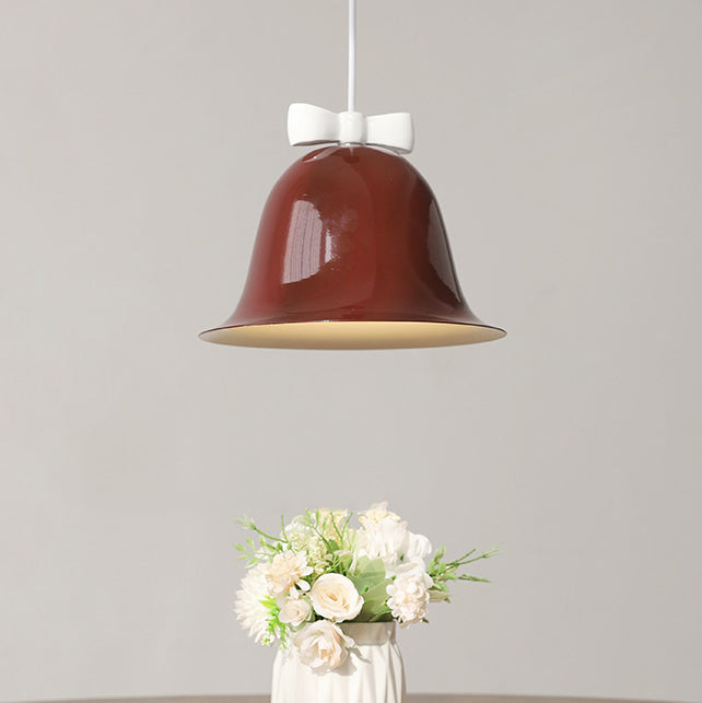 Nordic Minimalist Bells Bow Tie Iron 1-Light Pendant Light