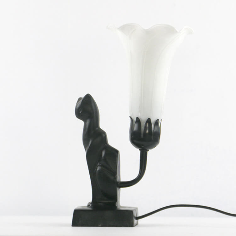 Tiffany Glass Flared Eye Protection Night Light 1-Light Table Lamp