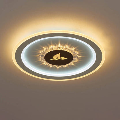 مصباح LED دائري بسيط من الأكريليك للتركيب على السطح 