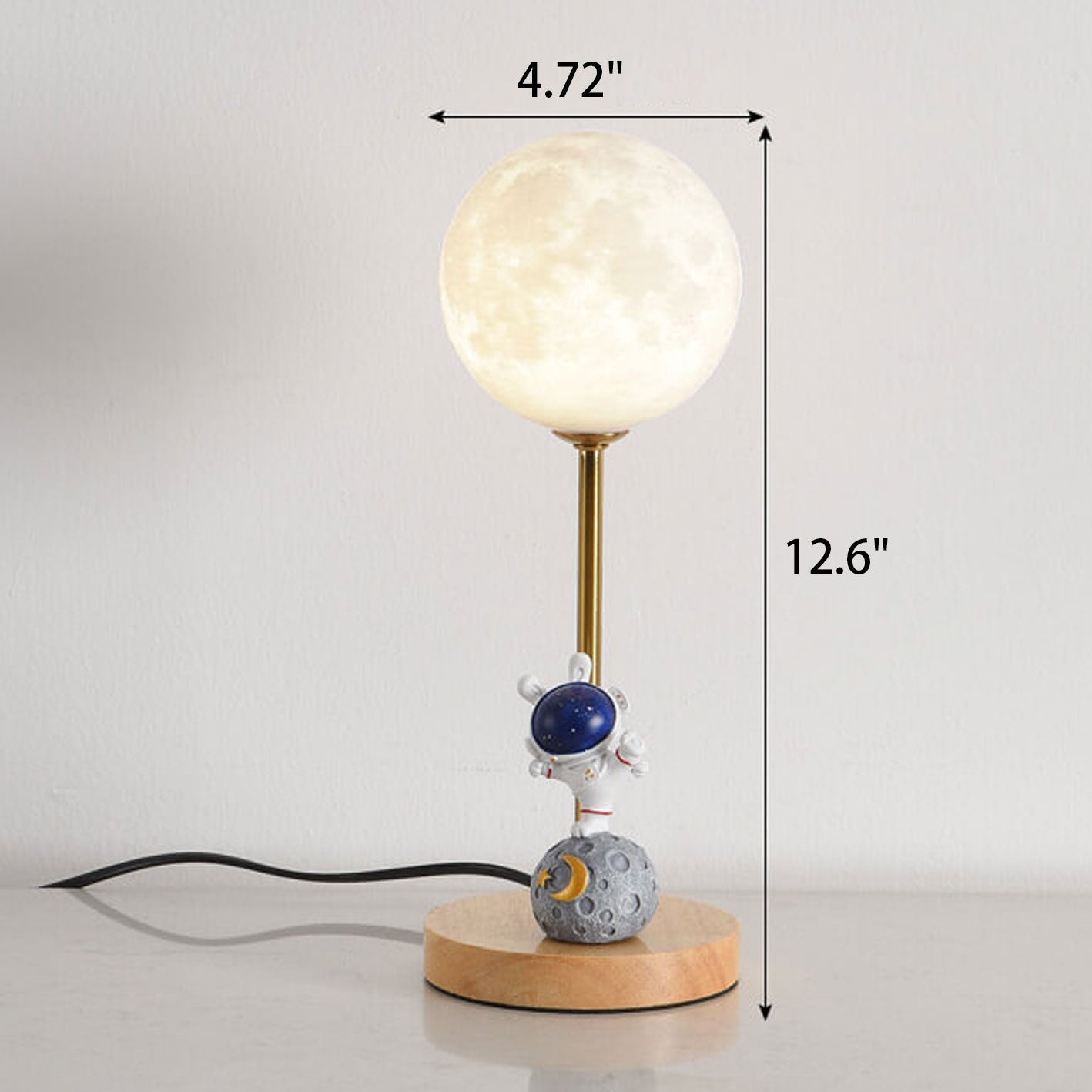 Nordic Creative 3D Printed Moon 1-Light Decorative Table Lamp