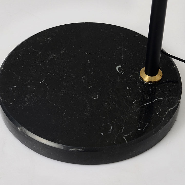 Nordic Light Luxury Pleated Fabric Marble 1-Light Standing Floor Lamp