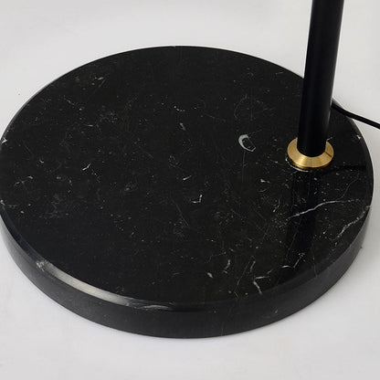 Nordic Light Luxury Pleated Fabric Marble 1-Light Standing Floor Lamp