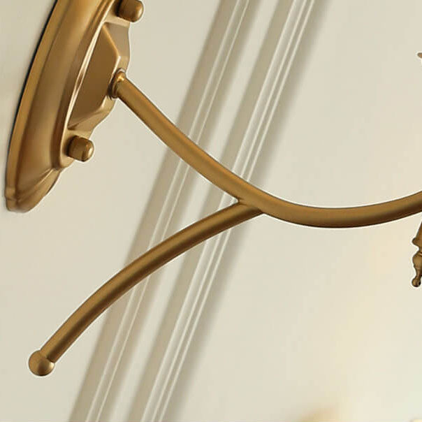 European Light Luxury Iron Fabric 1/2-Light Mushroom Wall Sconce Lamp