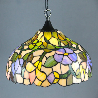 Tiffany Vintage Glass Shade 1-Light Pendant Light