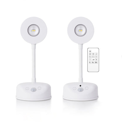 Modern Simplicity Waterproof ABS Round LED Rechargeable Motion Sensor Wall Sconce Lamp For Outdoor Patio