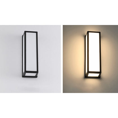 مصباح حائط LED خارجي مقاوم للماء من الألومنيوم بتصميم هندسي إبداعي حديث 