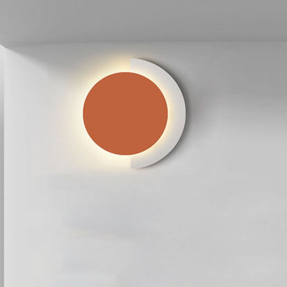 Nordic Postmodern Solid Color Wrought Iron Acrylic LED Wall Sconce Lamp