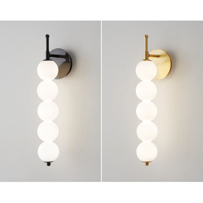مصباح حائط LED فاخر من Nordic Light مصنوع من زجاج اللؤلؤ 