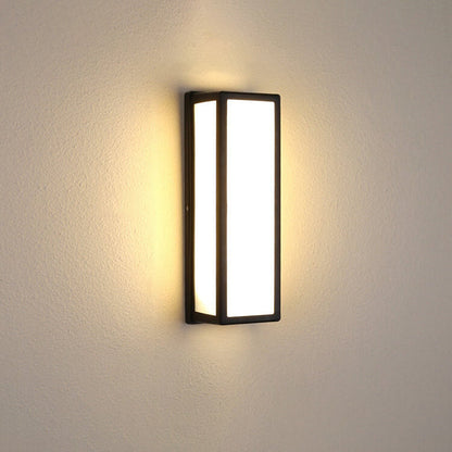 مصباح حائط LED خارجي مقاوم للماء من الألومنيوم بتصميم هندسي إبداعي حديث 