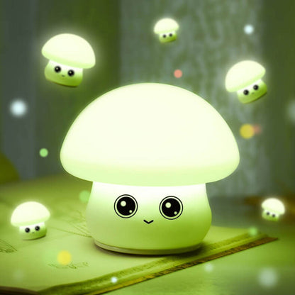 Creative Cartoon Mushroom Silicone Night Light LED Table Lamp