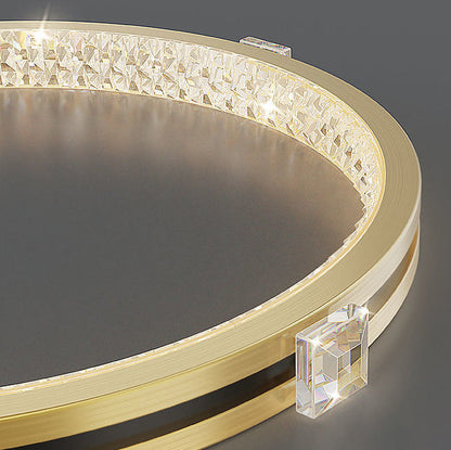 مصباح LED معلّق بتصميم دوامة من الأكريليك الكريستالي الفاخر المعاصر لغرفة النوم 