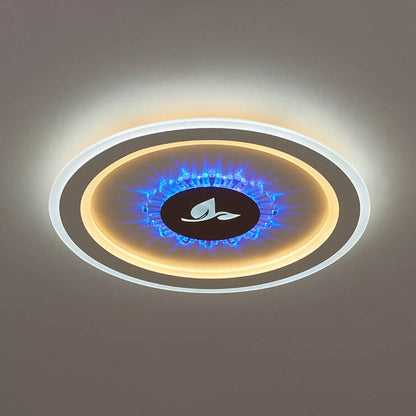 مصباح LED دائري بسيط من الأكريليك للتركيب على السطح 