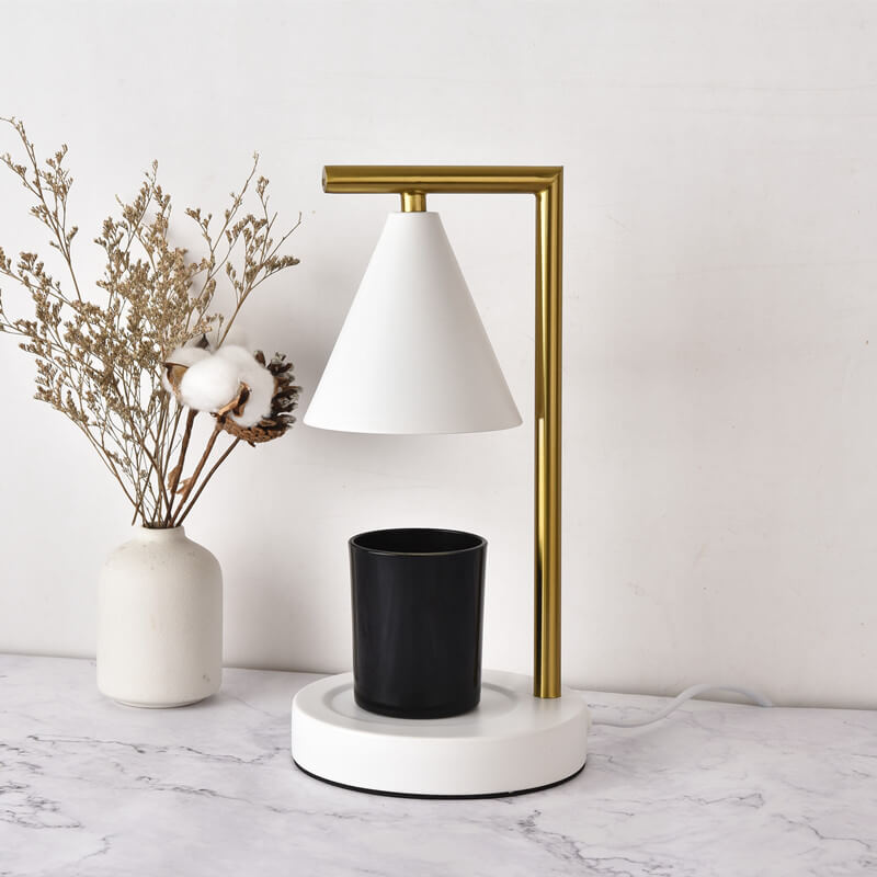 Simple Cone Shade Right Angle Arm 1-Light Melting Wax Table Lamp