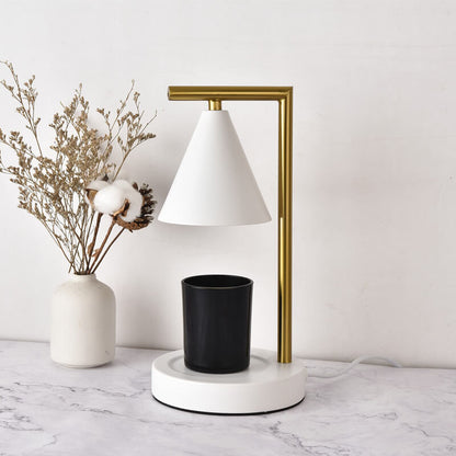 Simple Cone Shade Right Angle Arm 1-Light Melting Wax Table Lamp