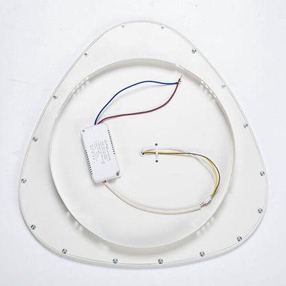 Modern Minimalist Aluminum Acrylic Round Triangle LED Flush Mount Ceiling Light